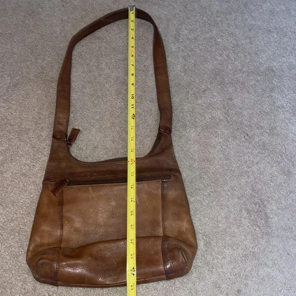 Tignanello Brown Leather Shoulder Purse - Picture 2 of 11